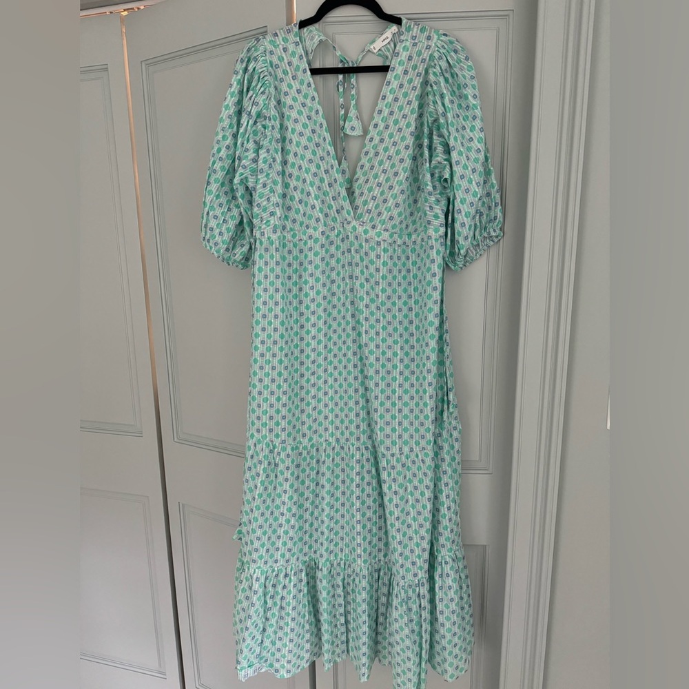 Mango Maxi Dress - Size XL - Teal Blue